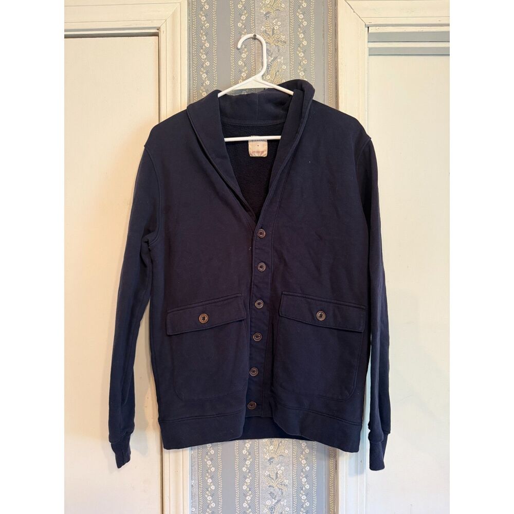 Merona Navy Blue Shawl-Collar Cardigan Sweater, Medium